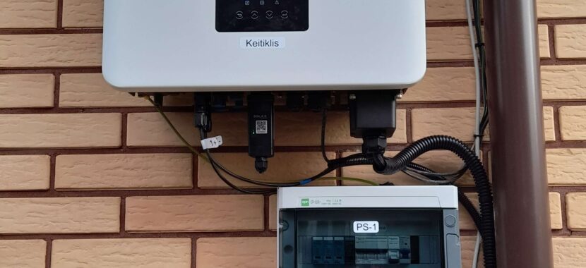 5,9 kW saulės jėgainės projektas ant stogo Kaune