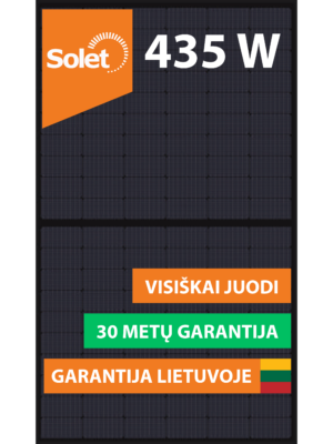 Solet 435DMH5-54NT 435W lietuviški saulės moduliai