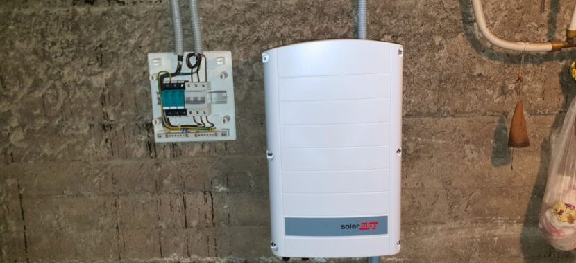 4 kW inverteris solaredge ant sienos Marijampolėje