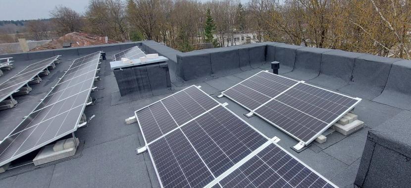 30kw saulės elektrinė ant plokščio stogo