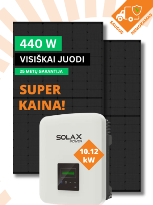 10kW saulės elektrinės komplektas Solax + Jinko